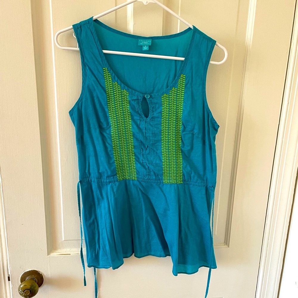 Calypso for Target Turquoise Sleeveless Top